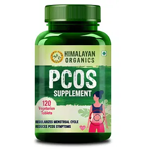 Himalayan Organics PCOS Multivitamin Supplement Myo-Inositol, Caronositol, Calcium & Vitamin D2 | Balance Hormonal Levels, Reduces Acne & Facial Hair | Weight Management - 120 Veg Tablets