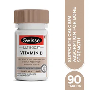 Swisse Ultiboost Vitamin D3 Supplement, Manufactured In Australia, Internationally Proven Formula Supports Strong, Healthy Bones, Calcium Absorption & Immune Health - 90 Tablets