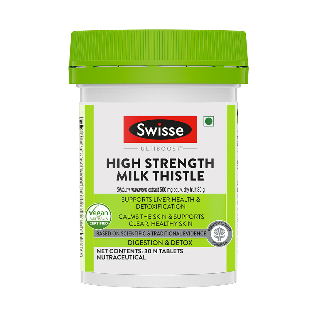 

Swisse Ultiboost High Strength Milk Thistle, Supports Liver Health & Detoxification Calms The Skin & Supports Clear, Healthy Skin - 30 Tablets