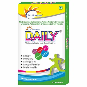 DR. MOREPEN Daily Multivitamin Tablets | 34 Nutrients | Multivitamins & Minerals Supplement For Energy, Immunity, Muscle & Brain - 10 Tablets