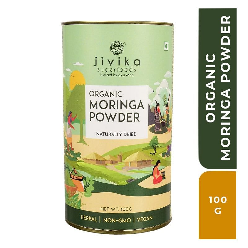 

JIVIKA NATURALS® Organic Moringa Powder | B12, Vegan, Herbal, Non-GMO | Superfood, Pack of 1 (100 gm)