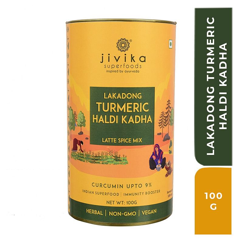 

JIVIKA NATURALS® Lakadong Turmeric | Latte, Kadha, Haldi Kadha, Turmeric Latte, Spice Mix, Turmeric Milk | Vegan, Herbal, Immunity, Non-GMO, Ayurve...