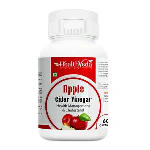 Health Veda Organics Apple Cider Vinegar Supplements for Weight Loss Management & Supports Digestive Health | 60 Veg Capsules