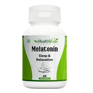 Health Veda Organics Melatonin Capsules for Better Sleep & Relaxation, 60 Veg Capsules (Non Habit Forming)