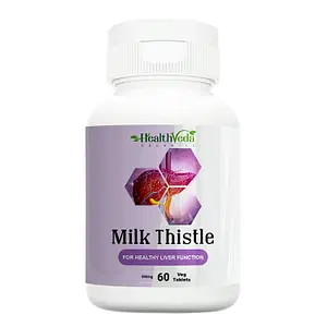 Health Veda Organics Milk Thistle for Liver Support & Liver Detox, 60 Veg Tablets