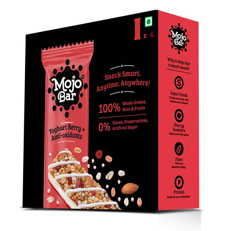 

Mojo Bar Snack Bar, Yoghurt Berry and Anti Oxidants, 32 Gm (Pack of 6)