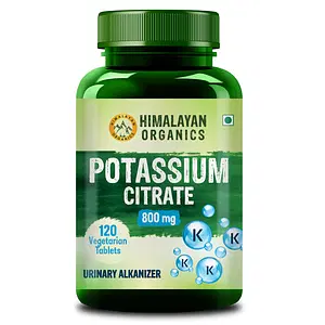 Himalayan Organics Potassium Citrate 800mg Supports Nerve & Muscle Health 120 Veg Tablets