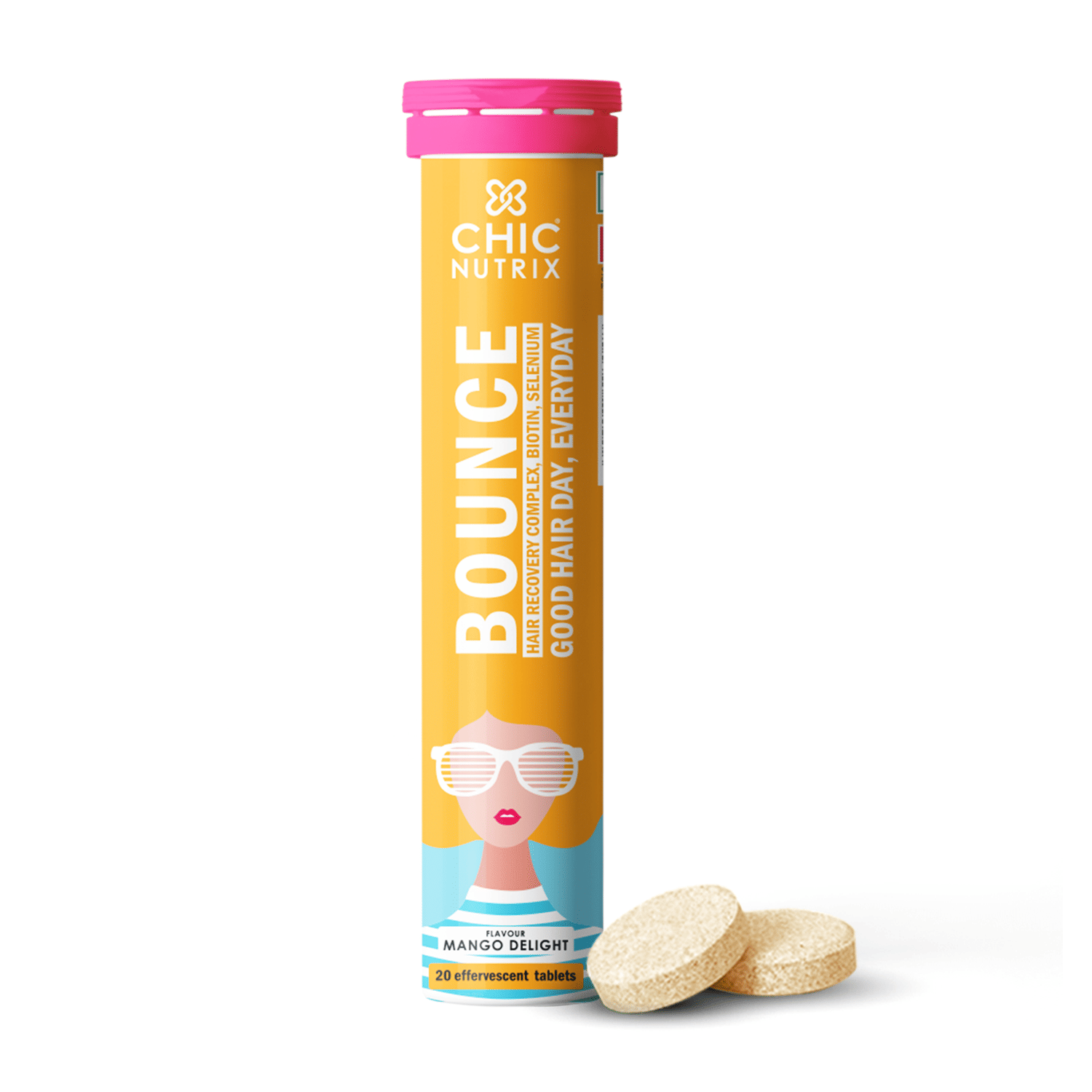 Chicnutrix Bounce - Biotin for Hair Growth - Mango Flavour-image-46