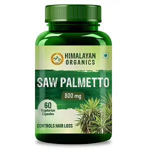 Himalayan Organics Saw Palmetto 800Mg | 60 Veg Capsules | Controls Hair Loss