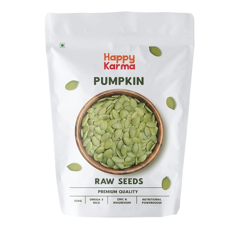 

Happy Karma Raw Pumpkin Seeds, 350 Gm (Pack of 1)