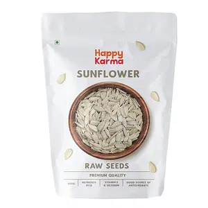Happy Karma Sunflower Seeds 350g Vitamin and Protein Rich Raw Sunflower Seeds for Eating Diet food SuperSeeds Superfood 