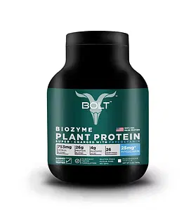 Bolt Biozyme Plant Protein Super-Charged With Phycocyanin, 26 g Protein | 2 lb, 907g