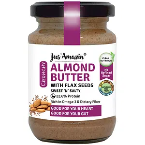Jus Amazin Crunchy Almond Butter -With Flaxseeds