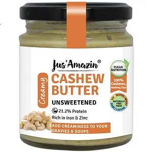 Jus Amazin Creamy Cashew Butter - Unsweetened (200g)