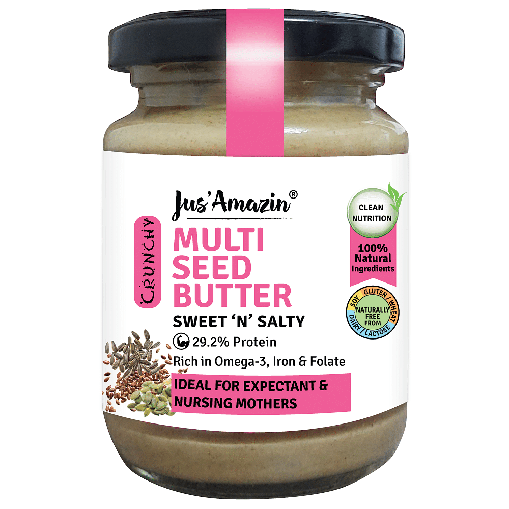 

Jus Amazin Crunchy Seed Butter -Multi Seeds, with Flax and Sunflower Seeds (125g)