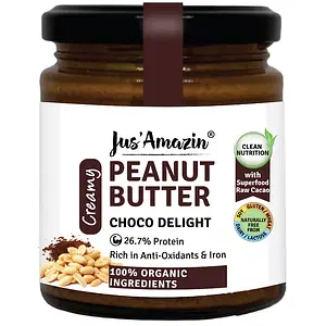 Jus Amazin Creamy Organic Peanut Butter - Choco Delight