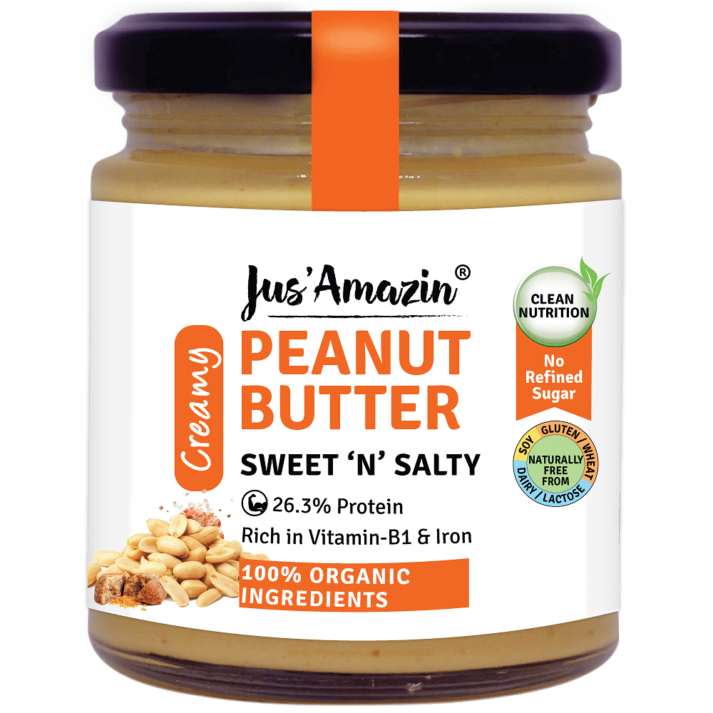 

Jus Amazin Creamy Organic Peanut Butter - Sweet 'N' Salty (200g)