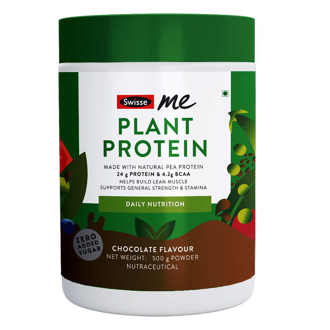 

SwisseMe Plant Protein - Daily Nutrition For Men & Women - 24G Vegan Pea Protein For Post Workout Recovery, Lean Muscle Building, Strength & Stami...