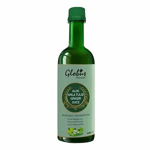 Globus Naturals Immunity Booster Aloevera Amla Tulsi Ginger Juice |For Glowing skin|For Hair Growth|For Weight Loss | 500 ml