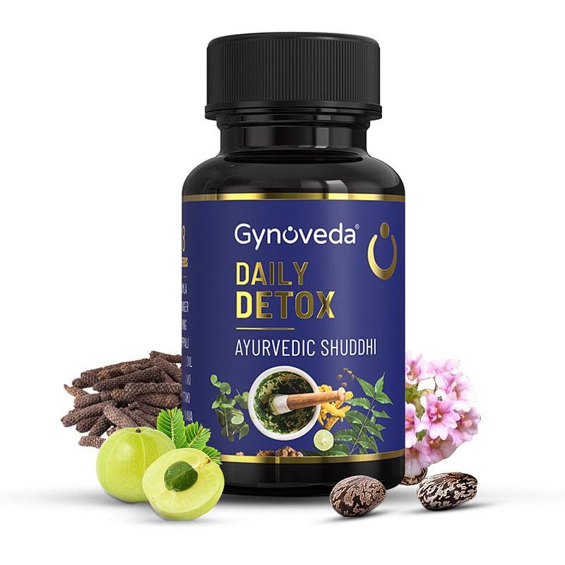 

Gynoveda Daily Detox Supplement. Full Body Stomach Cleanser With Anti Junk Ayurvedic Tablets. Improve Digestion, Metabolism. 1 Bottle, 60 Tablets