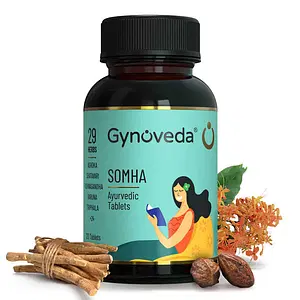 Gynoveda White Discharge Ayurvedic Tablets, Antifungal, Antibacterial Formula For Intimate Itching, Smell