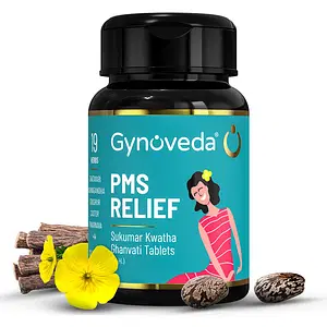 Gynoveda PMS Relief Ayurvedic Tablet, No More Mood Swings, Bloating, Cramps, Get Hassle-Free Periods