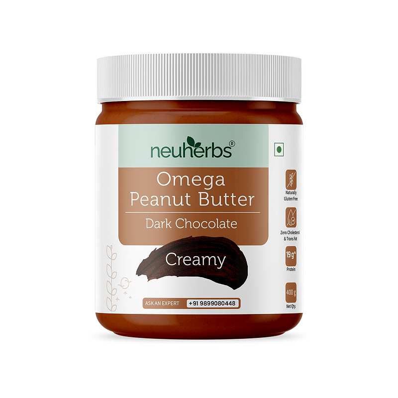 

Neuherbs Chocolate Peanut Butter (Creamy), Gluten free | 19g Protein | Non GMO | Omega-3, 400g