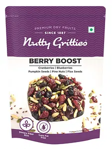 Nutty Gritties Berry Boost, Dried Cranberries, Dried Blueberries, Pumpkin Seeds, Flax Seeds, Pine Nuts