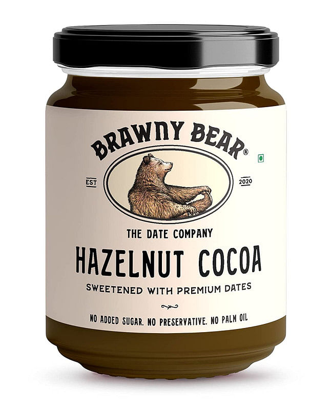 

Brawny Bear Hazelnut Cocoa Sweetened with Dates Stone Ground for 24h No Added Sugar, No Additives Diet Friendly - 500g