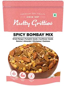 Nutty Gritties Spicy Bombay Mix with Mixed Dry Fruits and Seeds, Healthy Snack, Zero Oil, Crunchy Testy