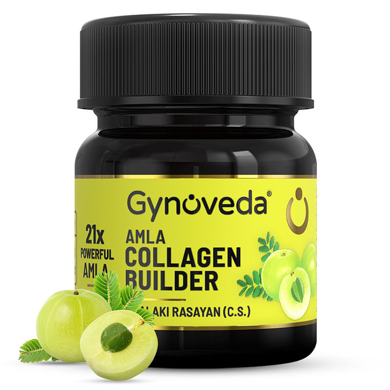 

Gynoveda Amla Collagen Supplements For Women with Vitamin C For Glowing Skin, Reduce Signs of Aging | Amalki Rasayan Ayurvedic Formula | Goodbye Co...