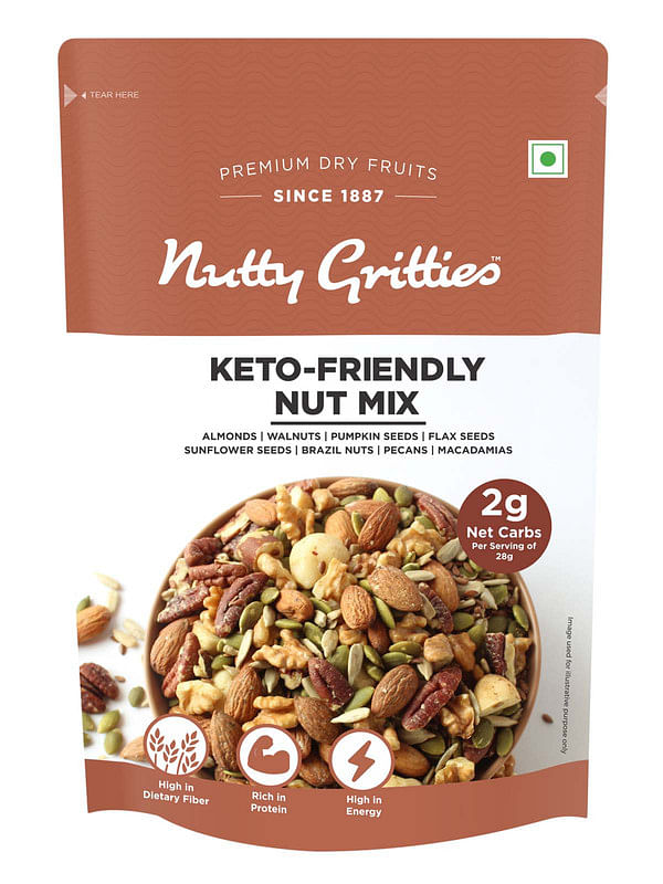 

Nutty Gritties Keto Friendly Nut Mix 150g - Mixed Nuts and Seed - Roasted in Pink Salt, High Energy, Protein, Healthy Fats, Low Carb Healthy Snack,...