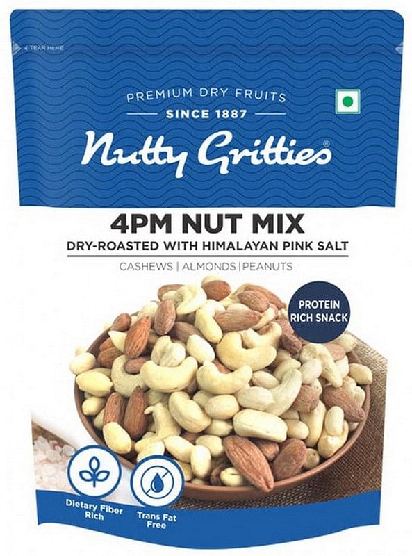 

Nutty Gritties 4PM Nut Trail Mix Salted Roasted with Himalayan Pink Salt - 200gm