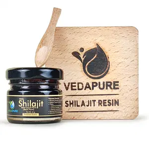 Vedapure Original Shilajit/Shilajeet Resin For Endurance, Stamina, Bodybuilding and Power -25 Gram (Pack of 1)