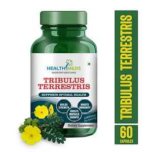 HEALTHMEDS Tribulus Terrestris with Gokshura Extract Helps in Strength, Immunity, Muscle Growth Dietary Supplement For Men & Women 1000mg/Serving 60 Capsules (Pack of 1)