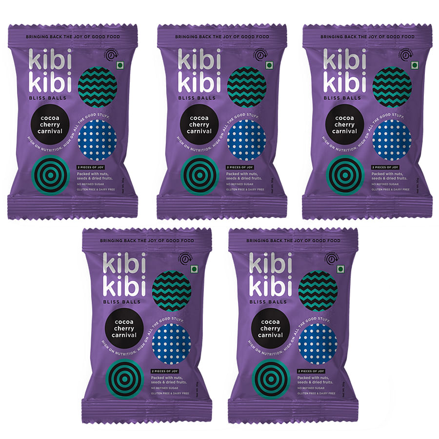 

Kibi Kibi Cocoa Cherry Carnival Bliss Balls - Healthy Snack - Energy Balls - Dates, Dried Fruit, Nuts & Seeds - Dates Ladoo - No Added Sugar, Glute...