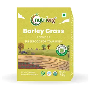Nutriorg Certified Organic Barley Powder 75g