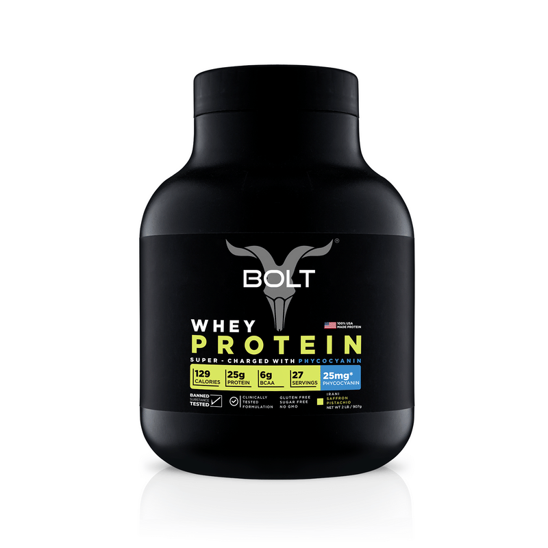 Bolt Whey Protein 907g Saffron Pistachio 27 Servings 25g Protein