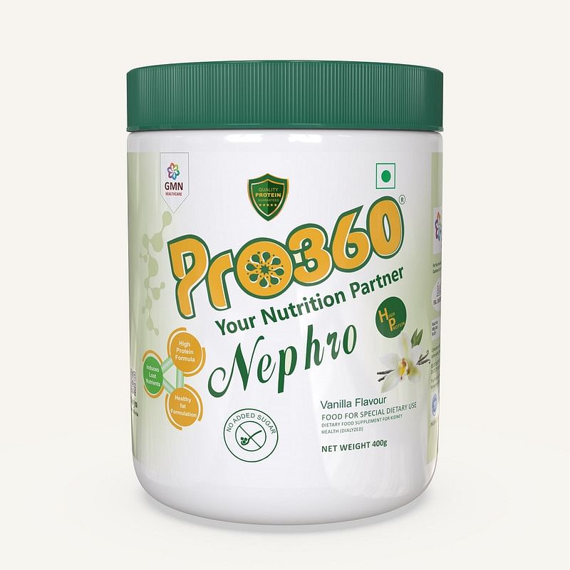 

Pro360 Nephro 400g | Serving 16 | Vanilla Flavour | 22g Protein | Nutrition Partner | High Protein