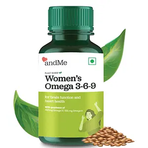 andMe Plant-based Omega 3-6-9 Capsules, Vegan - 60 Capsules