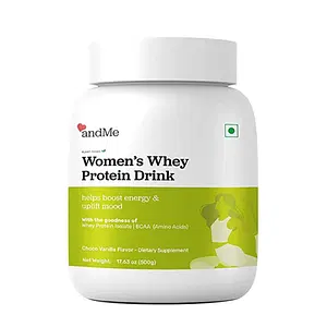 andMe Whey Protein Powder for Women With Ayurvedic Herbs, Vitamin & Minerals- Weight Management - 500 gm