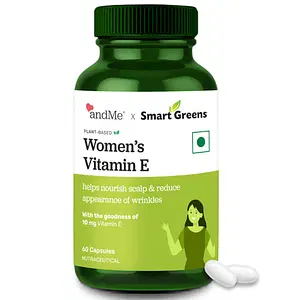andMe x SmartGreens Natural Vitamin E Made From Sunflower-10Mg Capsules, 60 Capsules