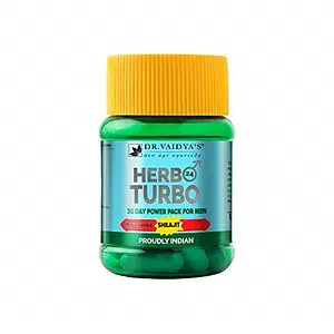 Dr. Vaidya's Herbo24Turbo - Ayurvedic Capsules For Male Wellness