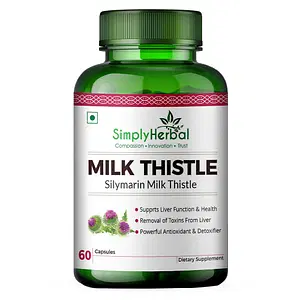 Simply Herbal Milk Thistle Liver Detox Supplement - 60 Capsule