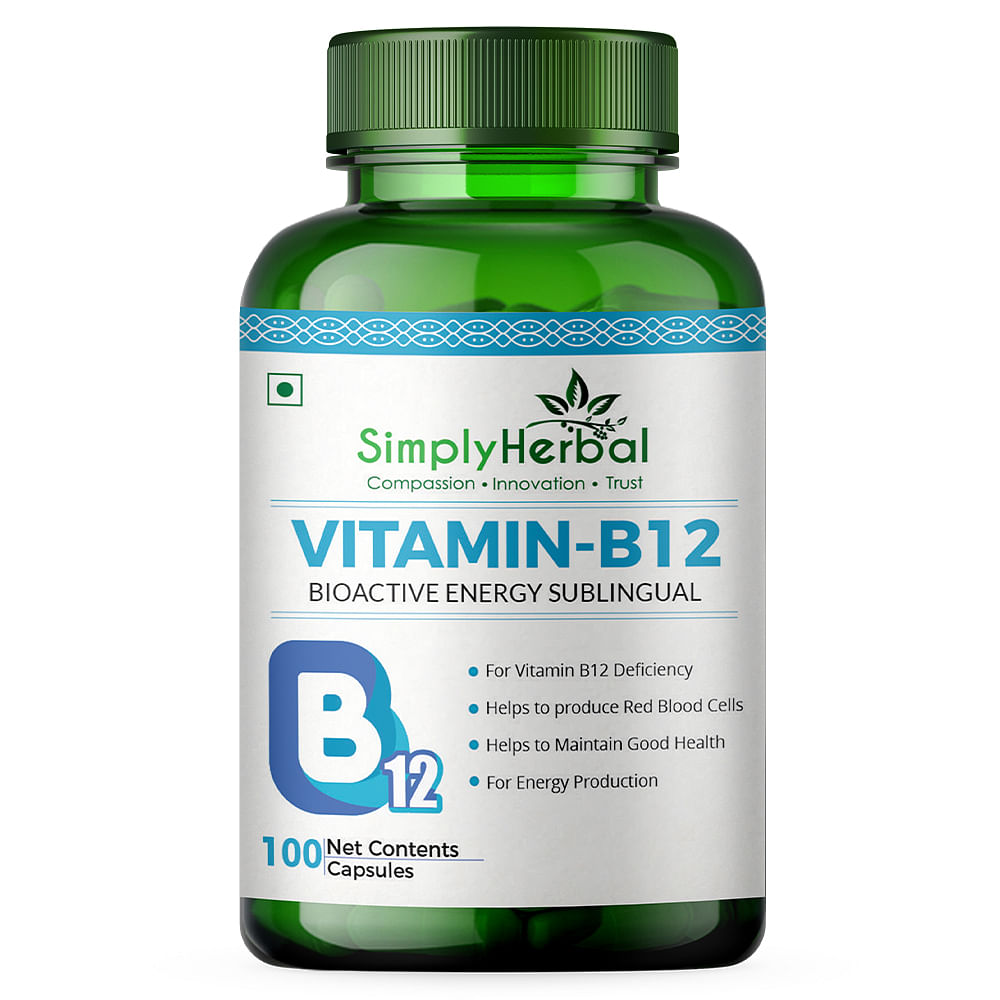 

Simply Herbal Vitamin B12 Capsules - 100 Capsules