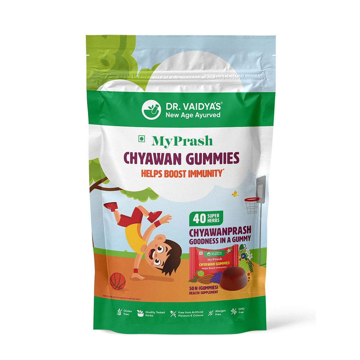 

Dr. Vaidya's MyPrash Chyawan Gummies for boosting immunity, 50 gummies