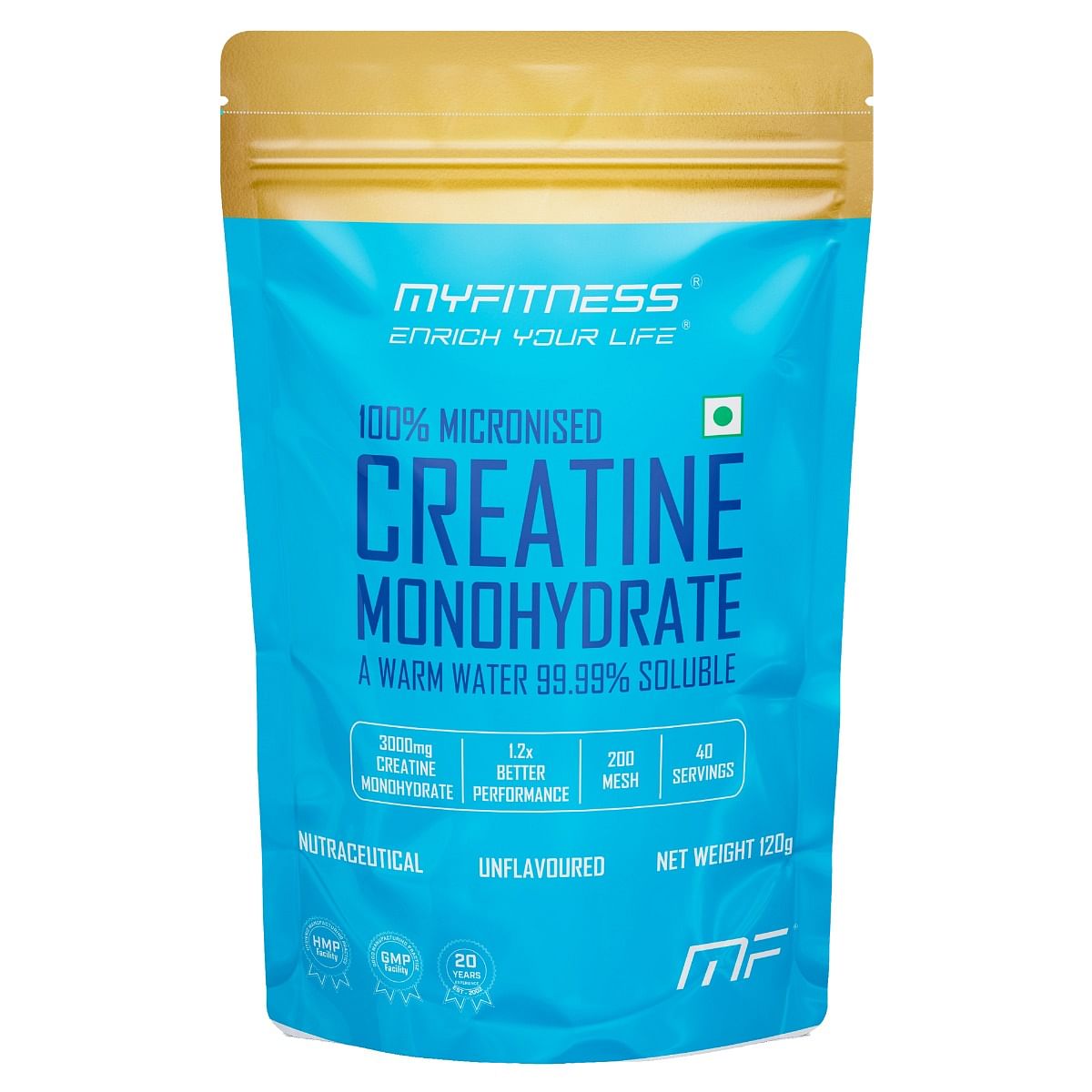 

MYFITNESS ® 100% MICRONIZED CREATINE MONOHYDRATE 120 Servings Unflavoured