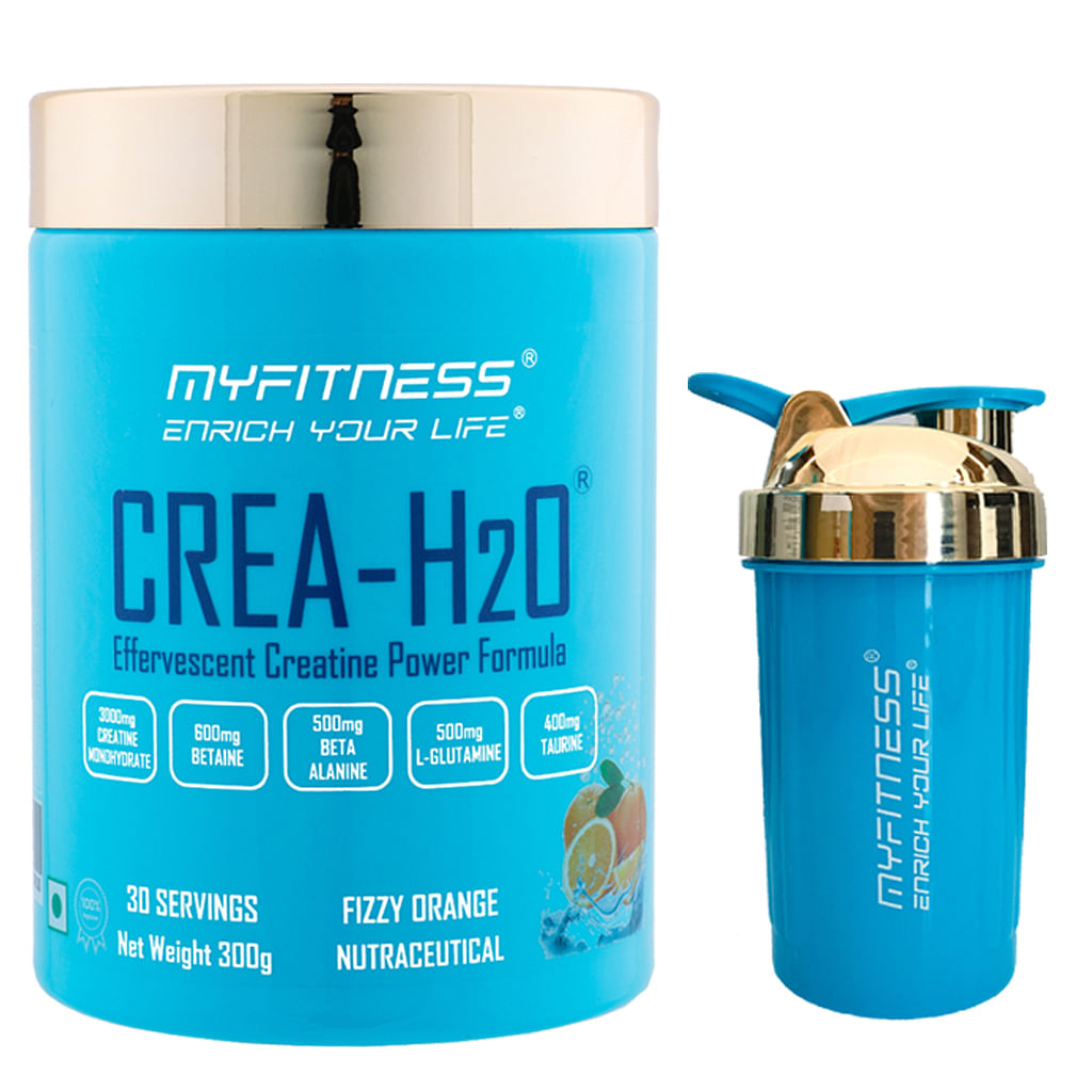 

MYFITNESS ® CREA-H2O Creatine Monohydrate 30 Servings| 3000mg Creatine Monohydrate|600mg Betaine|500mg Beta Alanine|500mg L-Glutamine|600mg Electr...