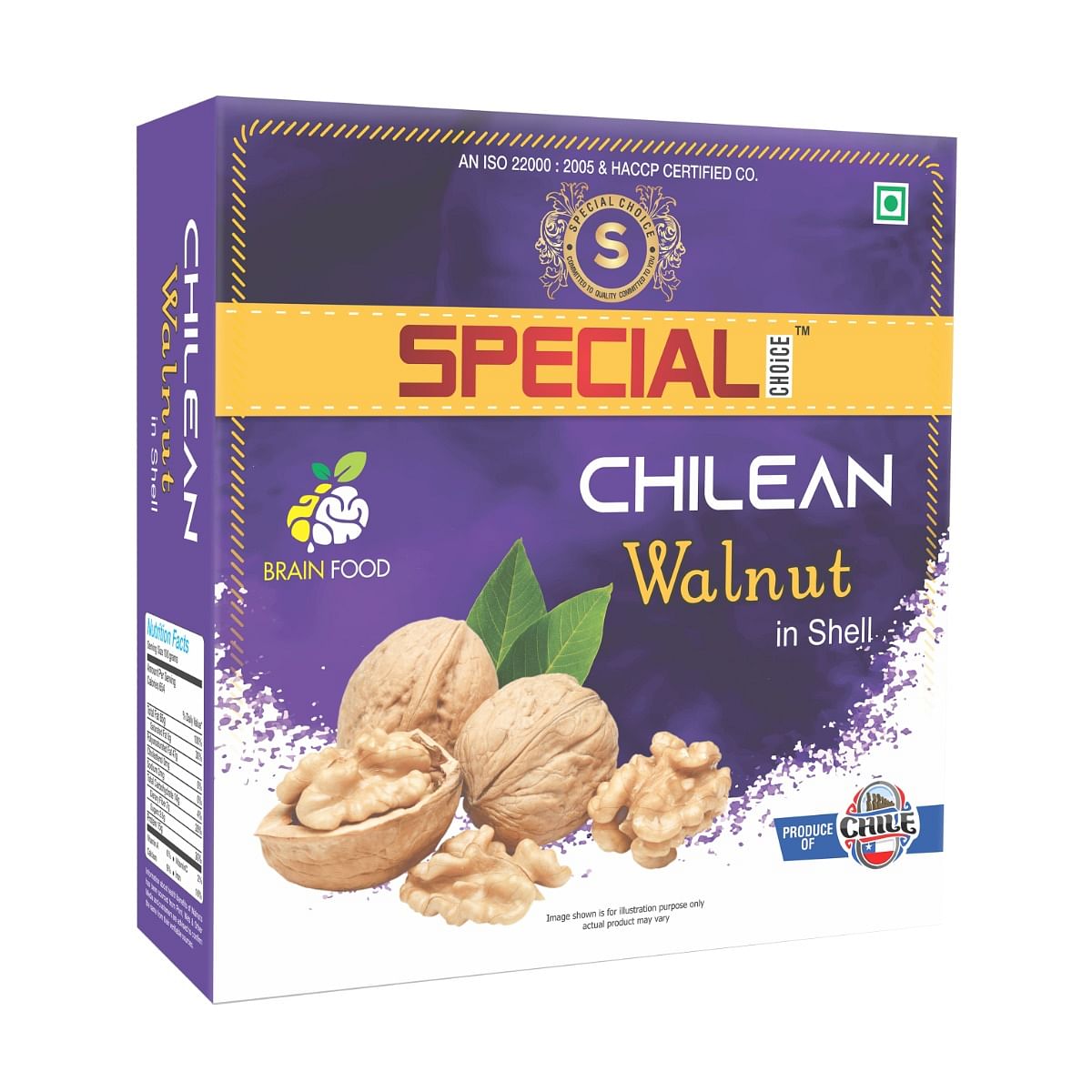 

Special Choice Chilean Walnut Inshell 500g x 3