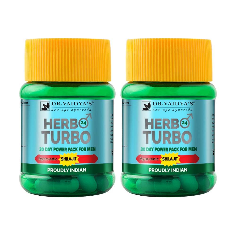 

Dr. Vaidya's Herbo24Turbo - Ayurvedic Capsules For Male Sexual Wellness - Pack Of 2